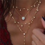 Boho crystal necklaces for women