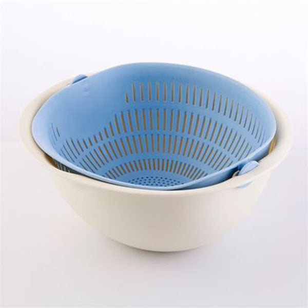 HOMETREE Kitchen Double Layer Strainers Drain Basket Hollow