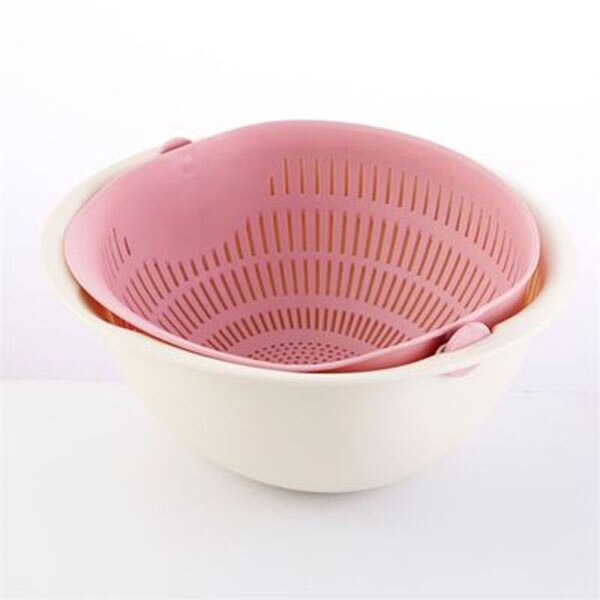 HOMETREE Kitchen Double Layer Strainers Drain Basket Hollow